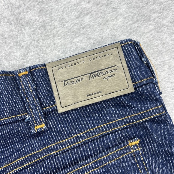 True Timber Jeans Men 32x32 Blue Denim Pants Camo MC2 Briar Brush Guard Hunt - Picture 9 of 14